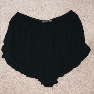 Original brandy Melville black ruffle lounge short